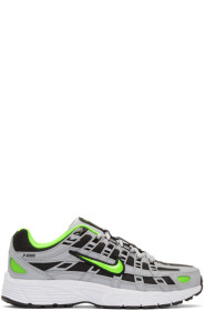 Nike - Baskets grises et vertes P-6000