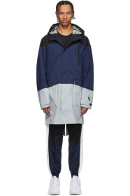 Nike - 黑色 & 海军蓝 NRG 派克大衣