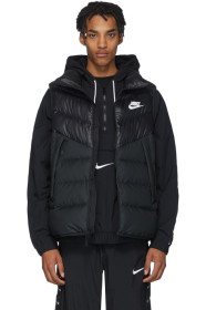 Nike - 黑色 Windrunner 羽绒马甲