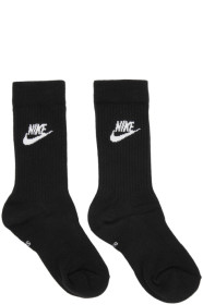 Nike - Three-Pack Black Everyday Essential Crew Socks