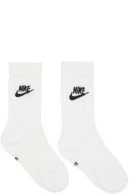 Nike - Three-Pack White Everyday Essential Crew Socks