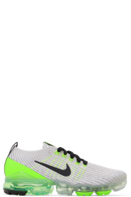 Nike - Grey & Green Air VaporMax Flyknit 3 Sneakers
