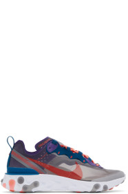 Nike - Black & Red React Element 87 Sneakers