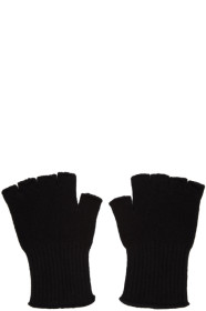 The Elder Statesman - Black Heavy Fingerless Gloves