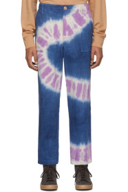 The Elder Statesman - Navy & Purple Tie-Dye Jeans
