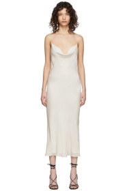 Kiki de Montparnasse - Off-White Silk Simple Slip Dress