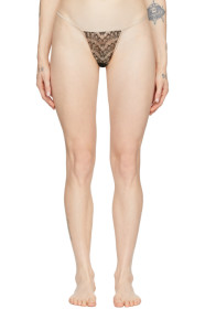 Kiki de Montparnasse - Black & Beige Art Deco Thong