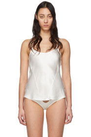 Kiki de Montparnasse - White Silk Cage Tank Top