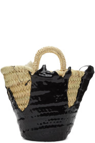 Ottolinger - Beige & Black Mini Rubber-Dipped Basket Tote