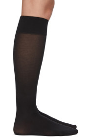 Wolford - Chaussettes hauteur genou en coton noires
