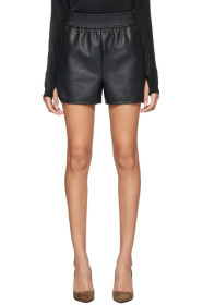 Wolford - Black Faux-Leather Stella Shorts