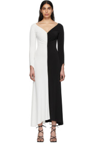 A.W.A.K.E. MODE - Black & White Fluted Maxi Dress