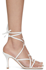 A.W.A.K.E. MODE - White Ophelia Heeled Sandals