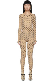 Marine Serre - Tan Iconic Moon Catsuit