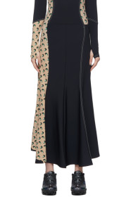 Marine Serre - Black Contrast Side Skirt
