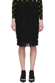 Marine Serre - Black Regenerated Towel Pencil Skirt
