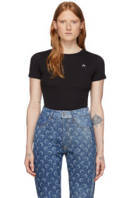Marine Serre - T-shirt noir Moon
