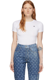 Marine Serre - T-shirt blanc Moon