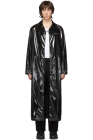Marine Serre - Black Patent Raincoat