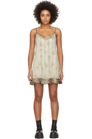 R13 - Off-White Floral Overlay Dress