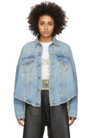 R13 - Blue Denim Oversized Trucker Jacket