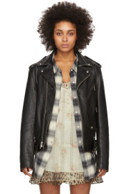R13 - Black Leather Motorcycle Jacket