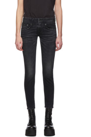 R13 - Black Skinny Boy Jeans