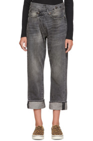 R13 - Black Cross-Over Jeans