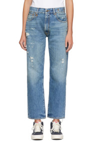 R13 - Blue Distressed Boyfriend Jeans