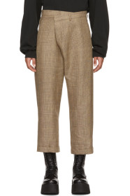 R13 - Brown Check Crossover Trousers