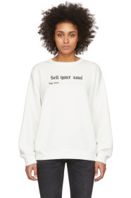 R13 - White 'Sell Your Soul' Sweatshirt