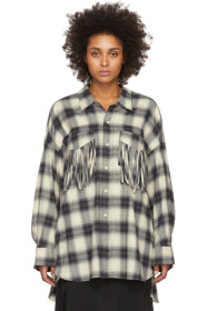 R13 - Grey Western Fringe Shirt