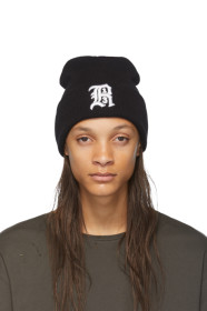 R13 - Black Logo Skully Beanie