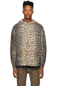 R13 - Beige Cashmere Cheetah Hoodie