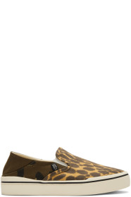 R13 - Multicolor Cheetah Camo Slip-On Sneakers