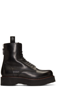 R13 - Black Single Stack Boots