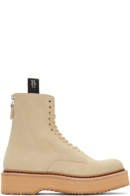 R13 - Beige Single Stack Boots