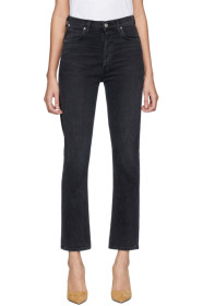 Citizens of Humanity - Black Charlotte High-Rise Straight Jeans