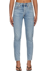 Citizens of Humanity - Blue Liya High-Rise Classic Fit Jeans