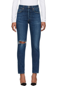 Citizens of Humanity - Blue Liya High-Rise Classic Jeans