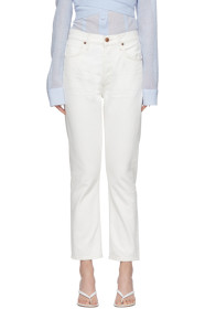 Citizens of Humanity - White Charlotte High-Rise Straight Jeans