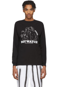 Carne Bollente - Black 'Boy Watch' Long Sleeve T-Shirt