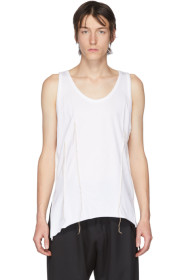 Sulvam - White Darts Tank Top