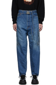 Doublet - Blue Hemp Chaos Embroidery Jeans