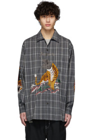 Doublet - Grey Check Embroidery Shirt