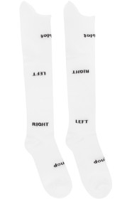 Doublet - White L+R High Socks
