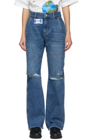 ADER error - Blue Oversized Washed Jeans