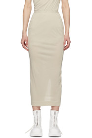 Rick Owens Lilies - Off-White Heavy Jersey Straight Skirt