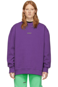 ADER error - Purple Oversized Logo Sweatshirt