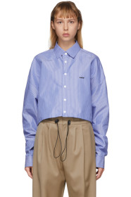 ADER error - Blue Reda Cropped Shirt